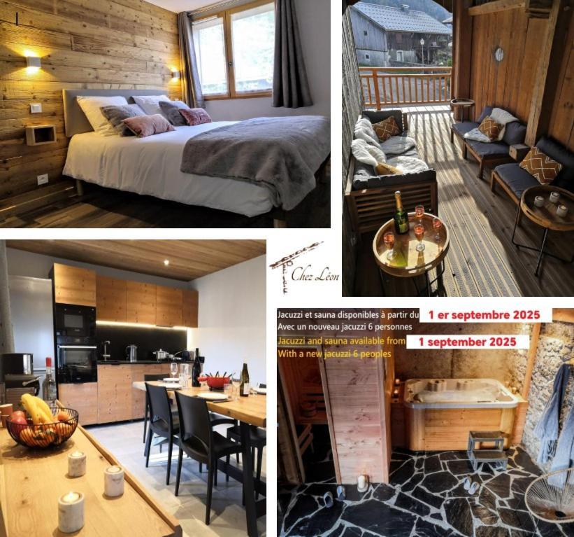 Chez Leon, Jacuzzi Et Sauna Des Le 1Er Septembre 2025 Samoëns Extérieur photo